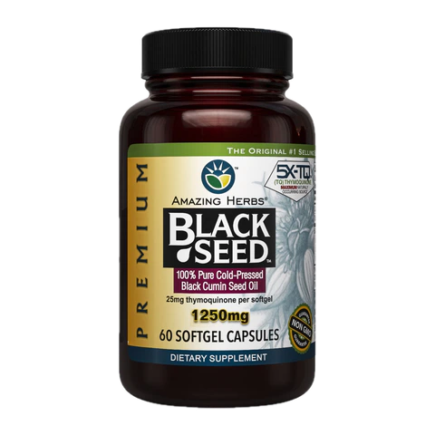 Amazing Herbs - Black Seed Oil Capsules - 60 Capsules