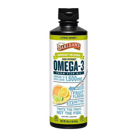 Barleans - Omega Swirl Ultra High Potency Fish Oil Citrus Sorbet - 16 oz