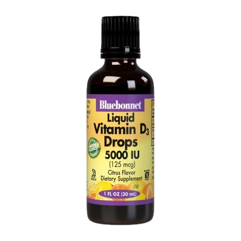 Bluebonnet - Liquid Vitamin D3 Drops 5000 IU Citrus - 1 fl oz