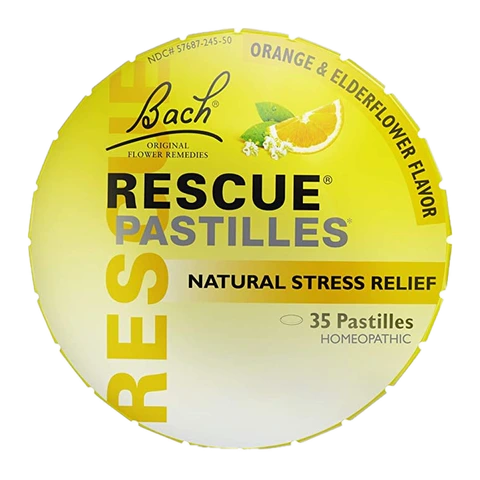 Bach Flower Remedies - Rescue Remedy Pastilles Orange Elderflower - 50 grams