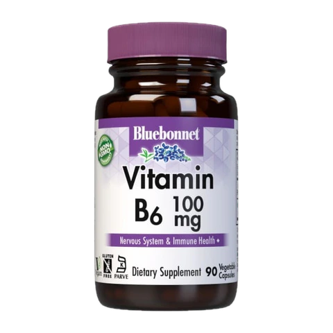 Bluebonnet - Vitamin B6 100 mg - 90 Veg Capsules