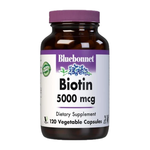Bluebonnet - Biotin 5000 mcg - 120 Veg Capsules