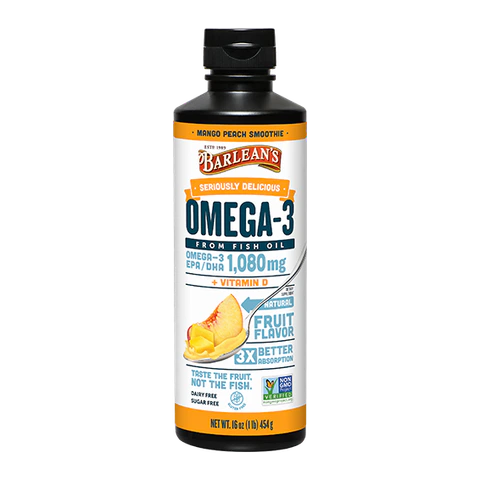 Barleans - Mango Peach Omega Swirl Fishoil - 16 oz