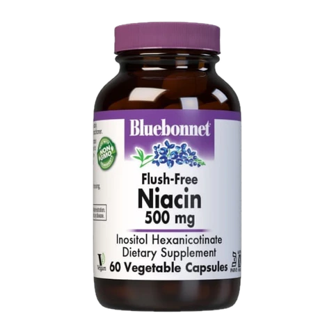 Bluebonnet - Flush Free Niacin 500 mg - 60 Veg Capsules