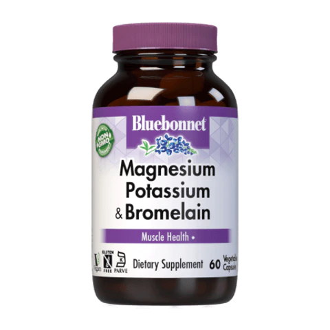 Bluebonnet - Magnesium Potassium Plus Bromelain - 60 Veg Capsules