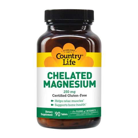 Country Life - Chelated Magnesium 250 mg - 90 Tablets