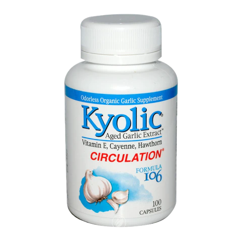 Kyolic - Aged Garlic Extract W/ Cayenne, Hawthorn Berry Formula 106 - 100 Capsules