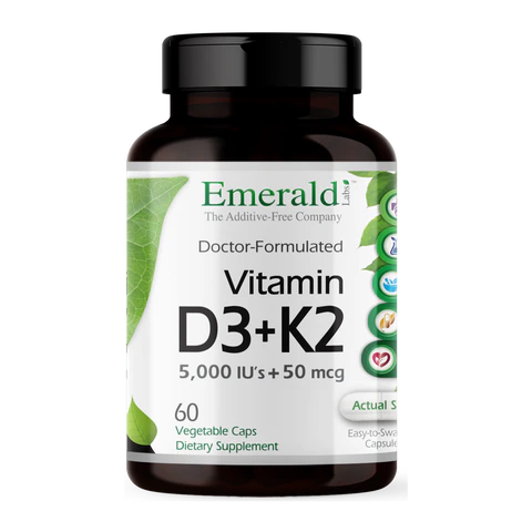Emerald Labs - D3 + K2 - 60 Veg Capsules