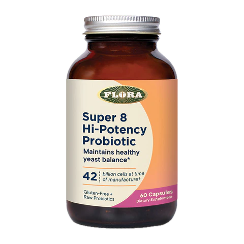 Flora - Super 8 Hi Potency Probiotic - 60 Capsules