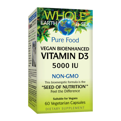Natural Factors - Vitamin D3 5000 IU Whole Earth & Sea - 60 Veg Capsules