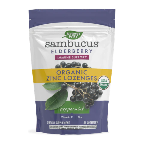 Natures Way - Sambucus Mint ed Zinc Lozenges - 24 count