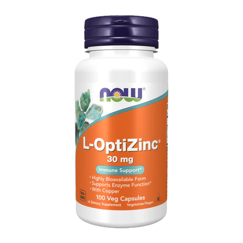 Now - L Optizinc R 30mg + Copper - 100 Capsules