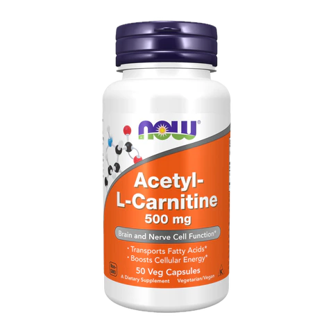 Now - Acetyl L Carn 500mg - 50 Capsules