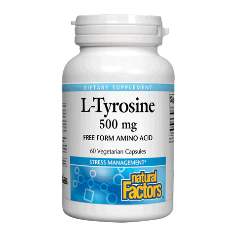 Natural Factors - L-Tyrosine 500 mg - 60 Veg Capsules