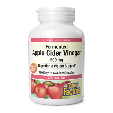 Natural Factors - Apple Cider Vinegar 500 mg - 180 Capsules