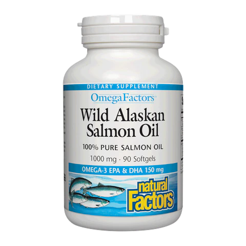 Natural Factors - Wild Alaskan Salmon Oil 1000 mg - 90 Softgels
