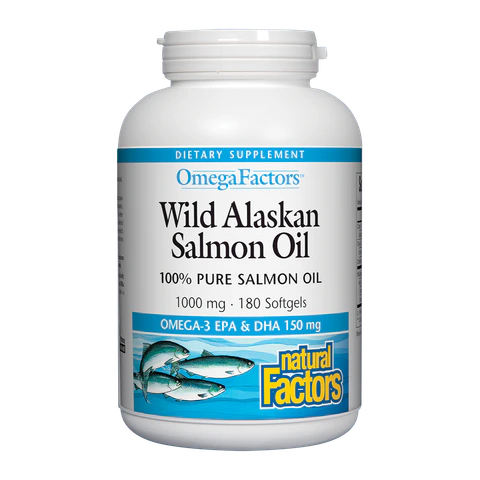 Natural Factors - Wild Alaskan Salmon Oil 1000 mg - 180 Softgels