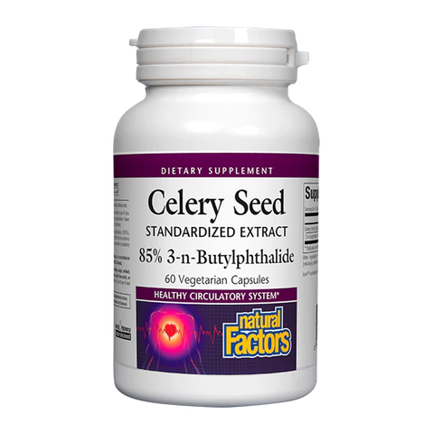 Natural Factors - Celery Seed Extract 85% - 60 Veg Capsules