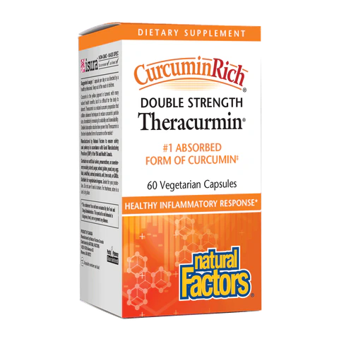 Natural Factors - Curcuminrich Double Strength Theracurmin - 60 Veg Capsules