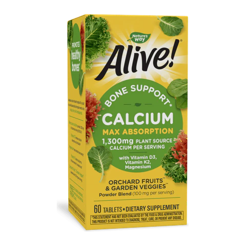 Natures Way - Alive! Calcium Bone Formula - 60 Tablets