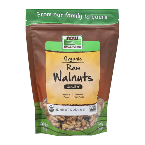 Now - Organic Walnuts Raw - 12 oz
