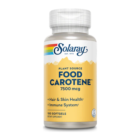 Solaray - Food Carotene Natural - 100 Capsules