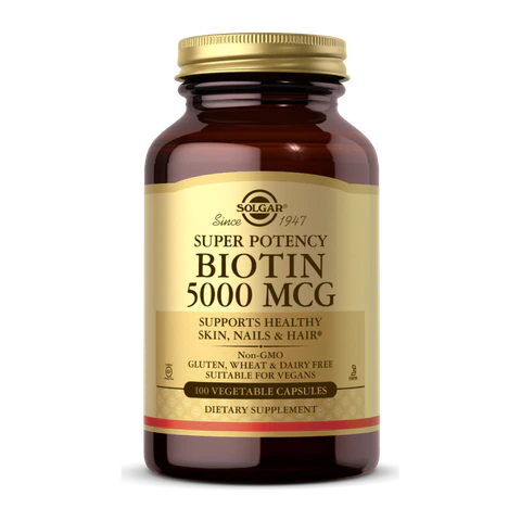 Solgar - Biotin 5000 mcg - 100 Veg Capsules
