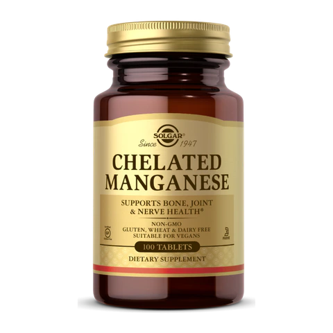 Solgar - Chelated Manganese - 100 Tablets