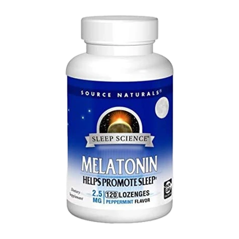 Source Naturals - Melatonin 2.5mg Pmint - 120 Lozenges