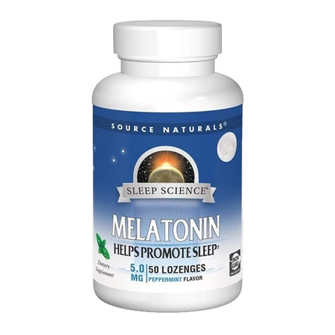 Source Naturals - Melatonin 5mg Pmint - 50 Lozenges