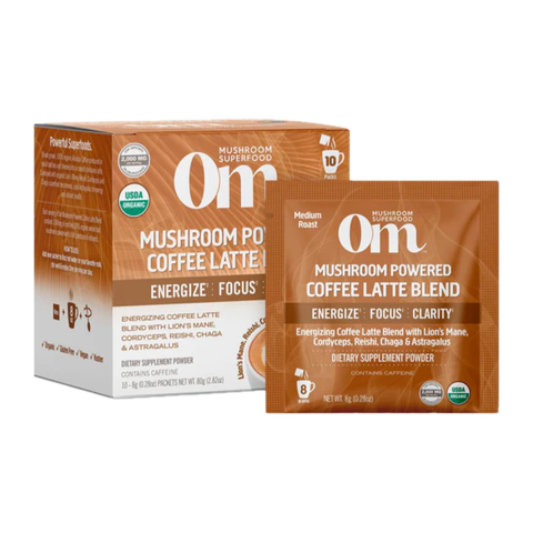 Om - Box of Mushroom Coffee Latte Blend - 10 Pack