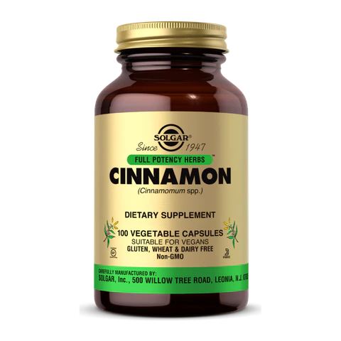 Solgar - Cinnamon - 100 Veg Capsules