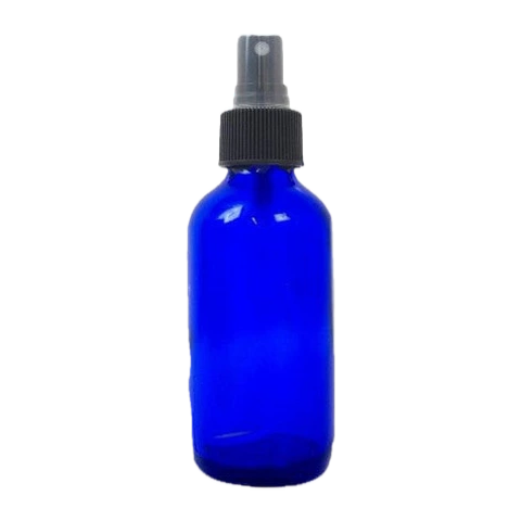 Wyndmere - 4 oz Cobalt Blue Glass Bottle With Mist Sprayer - 4 oz