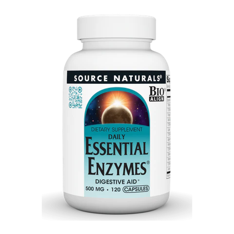 Source Naturals - Essential Enzymes 500mg - 120 Capsules