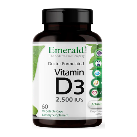 Emerald Labs - D3 2,500 IU - 60 Veg Capsules