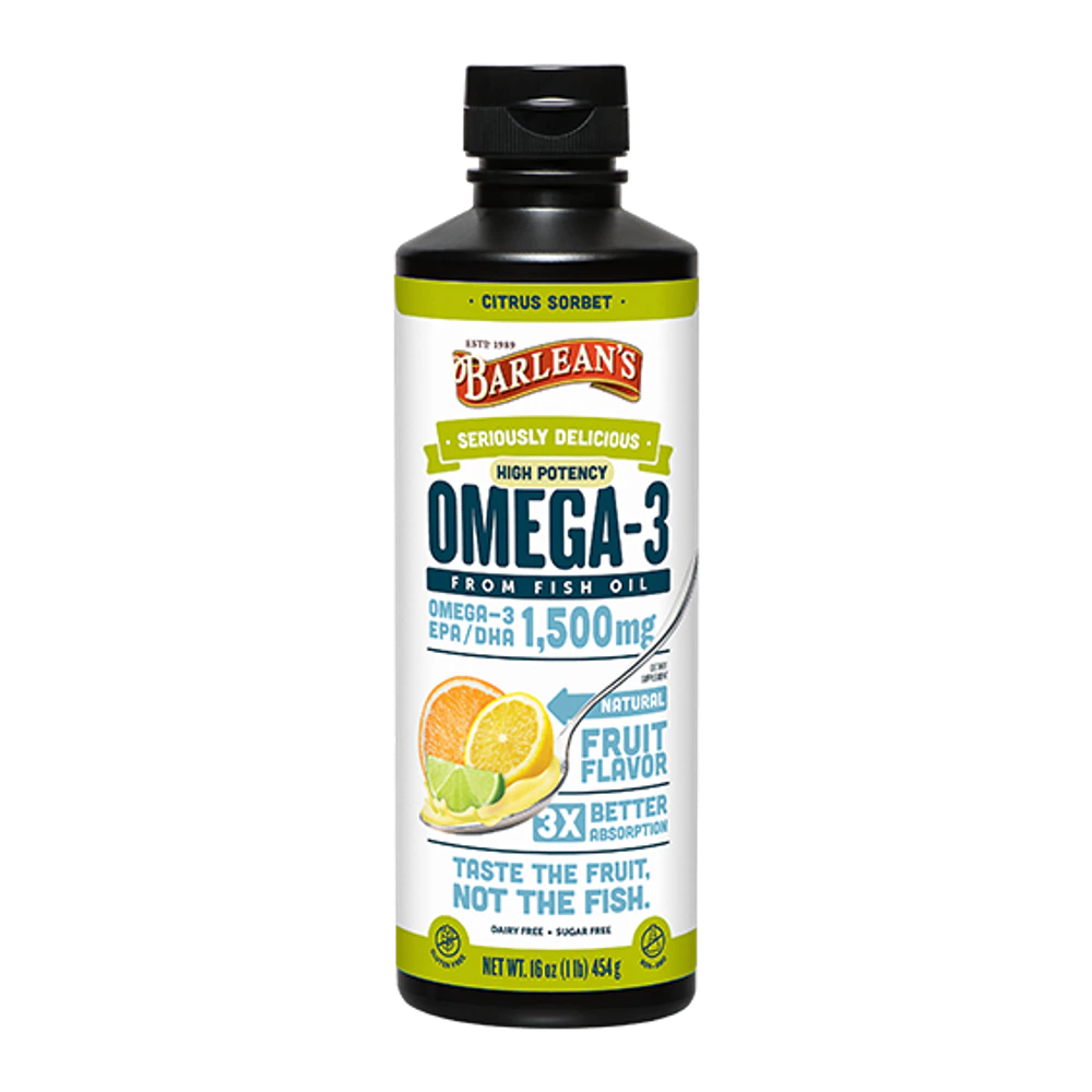 Barleans - Omega Swirl Ultra High Potency Fish Oil Citrus Sorbet - 16 oz