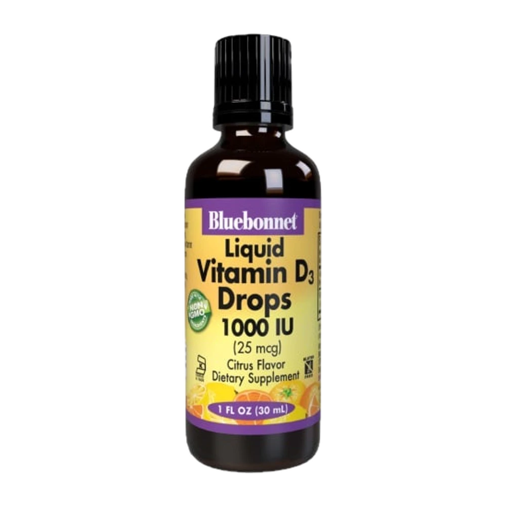 Bluebonnet - Liquid Vitamin D3 Drops 1000 IU Citrus - 1 oz