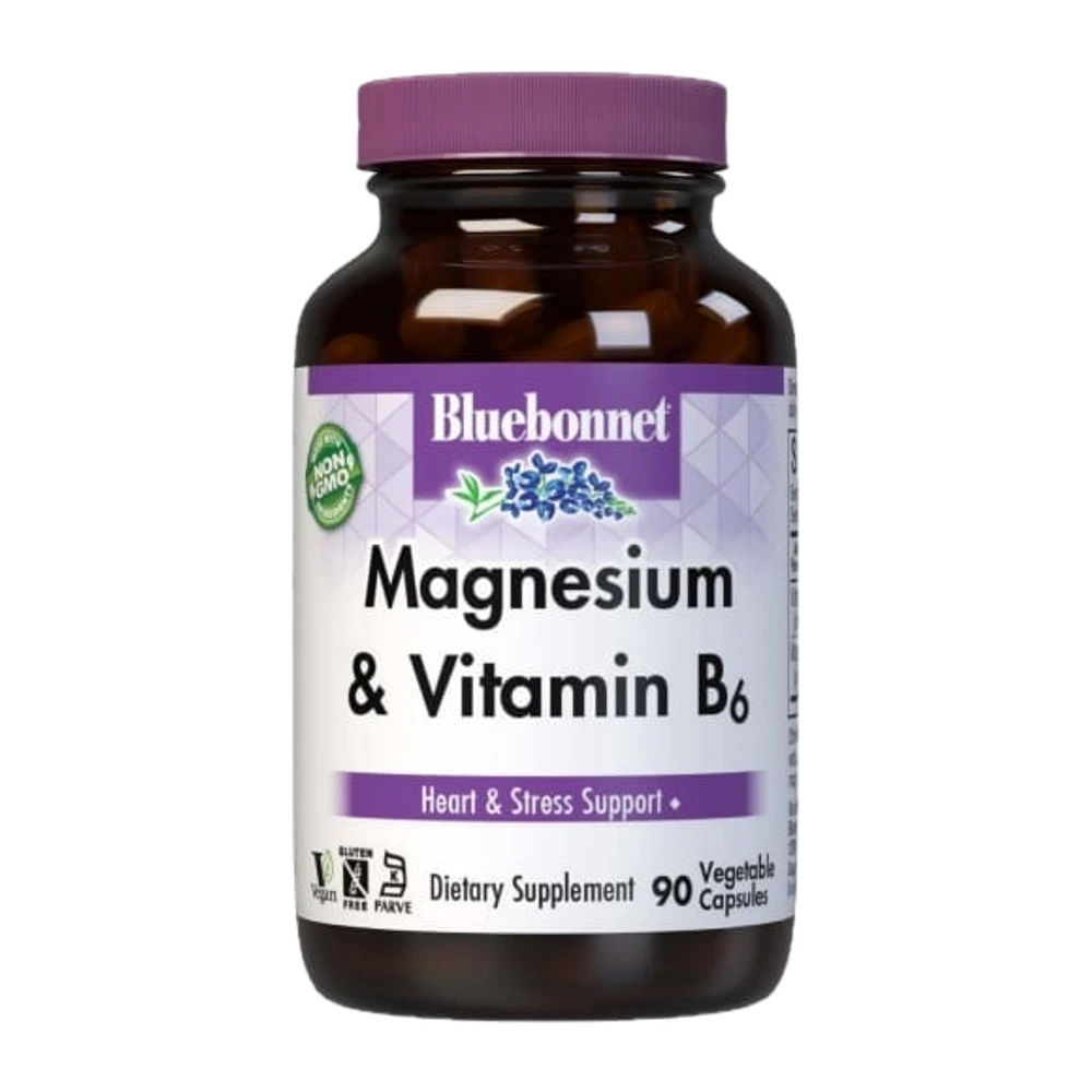 Bluebonnet - Magnesium Plus B-6 - 90 Veg Capsules