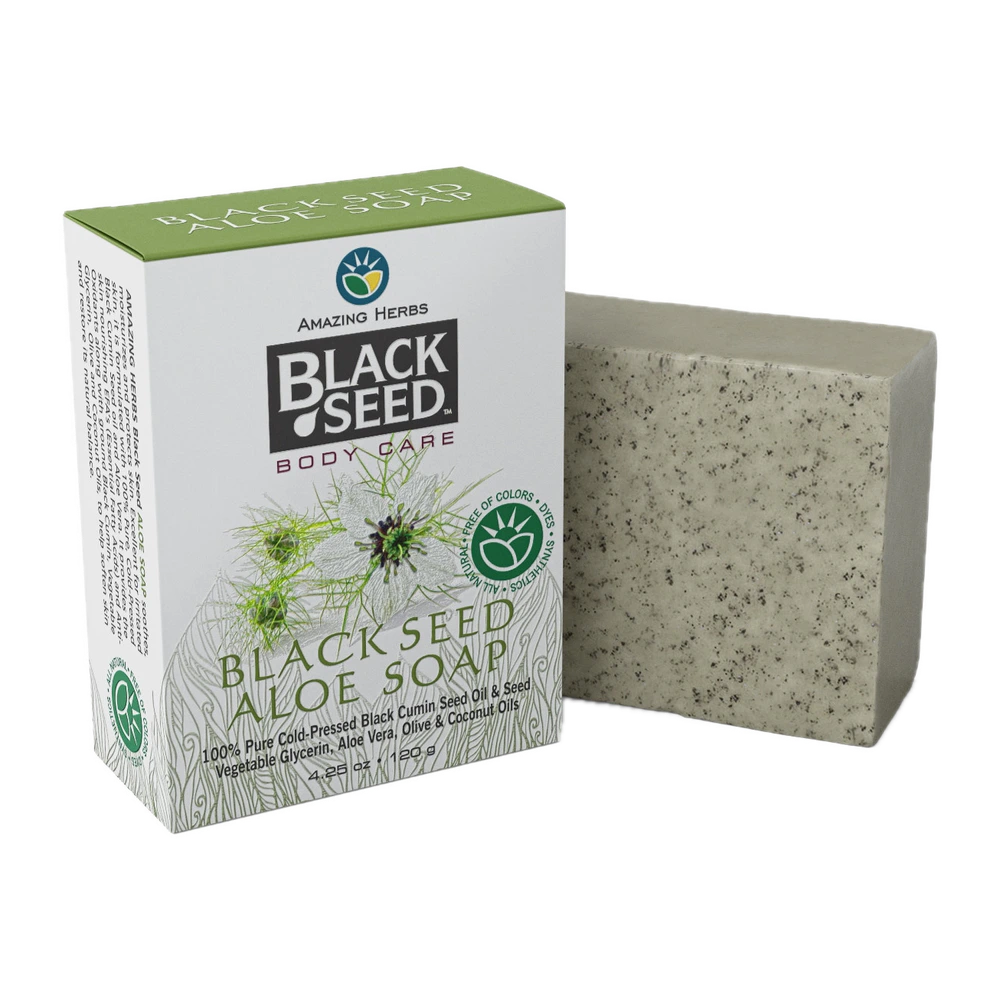Amazing Herbs - Black Seed Bar Soap - Aloe - 4.25 oz