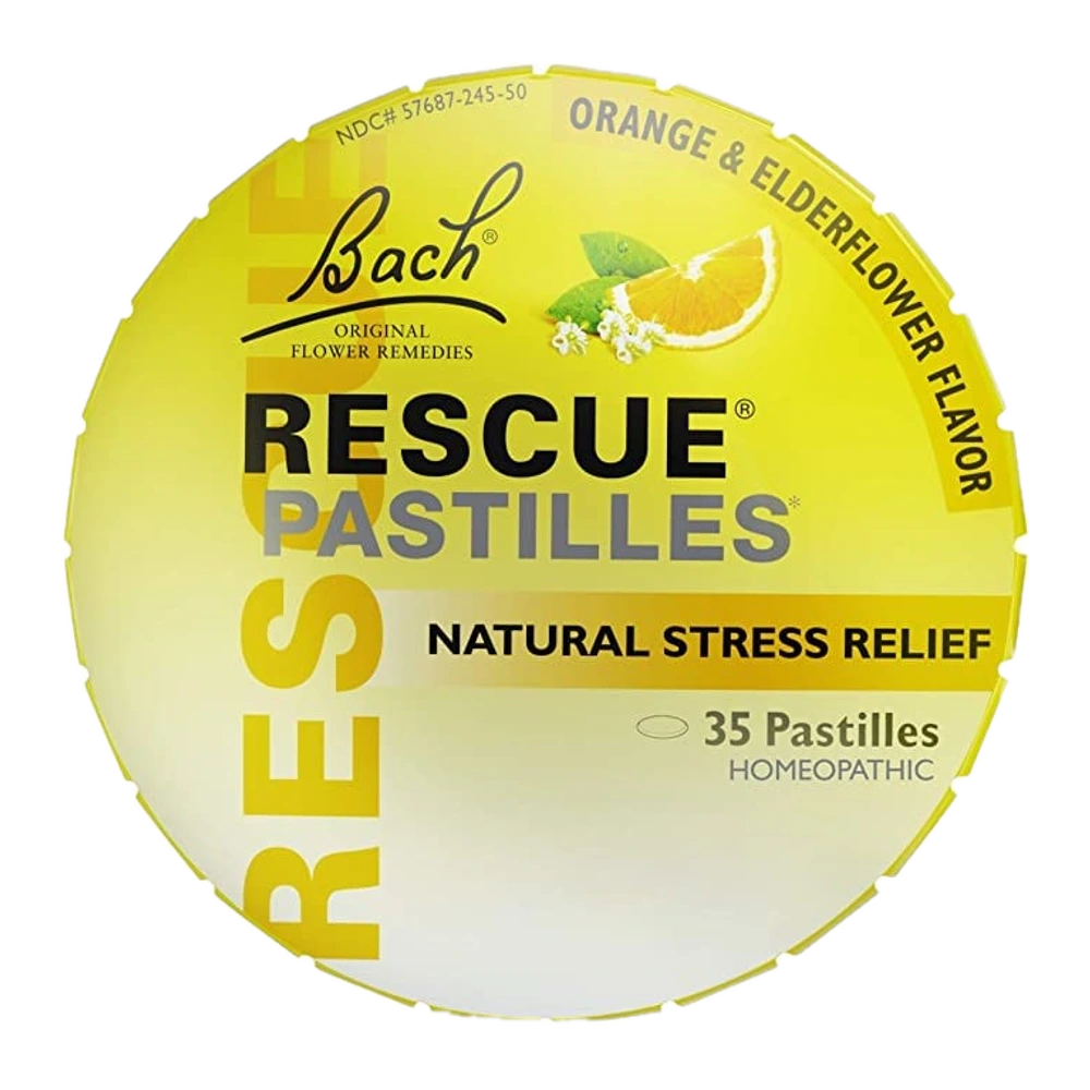 Bach Flower Remedies - Rescue Remedy Pastilles Orange Elderflower - 50 grams