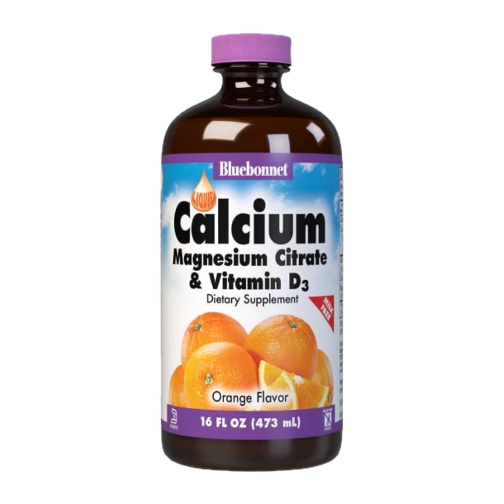 Bluebonnet - Liquid Calcium Magnesium Citrate Plus Vitamin D3 Natural Orange - 17 oz