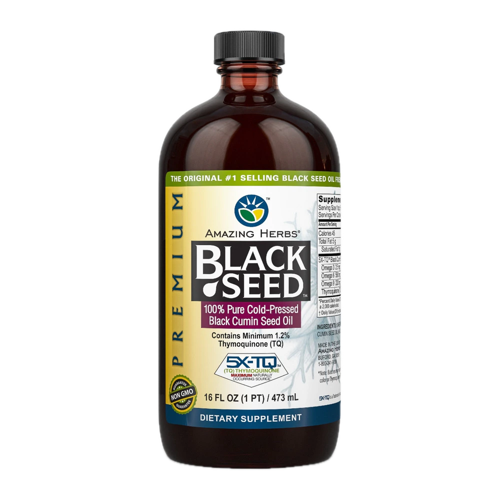 Amazing Herbs - Premium Black Seed Oil - 16 oz