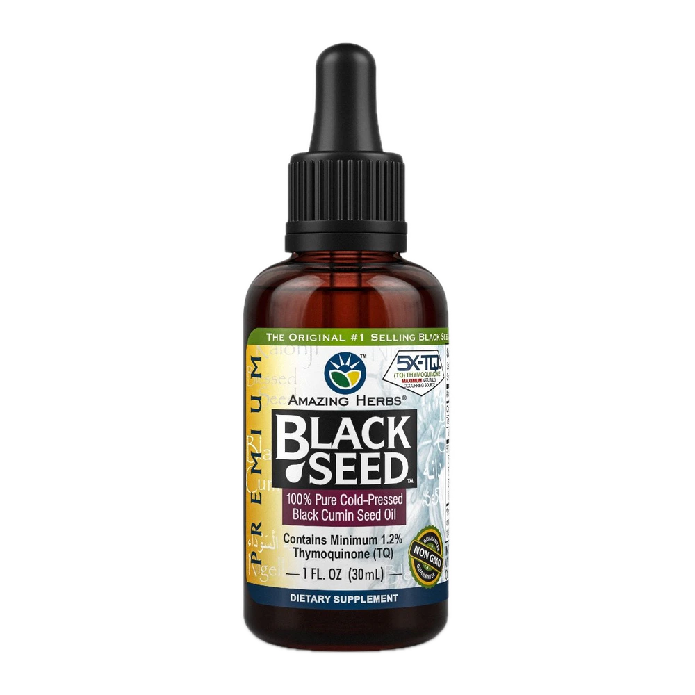Amazing Herbs - Premium Black Seed Oil - 1 oz