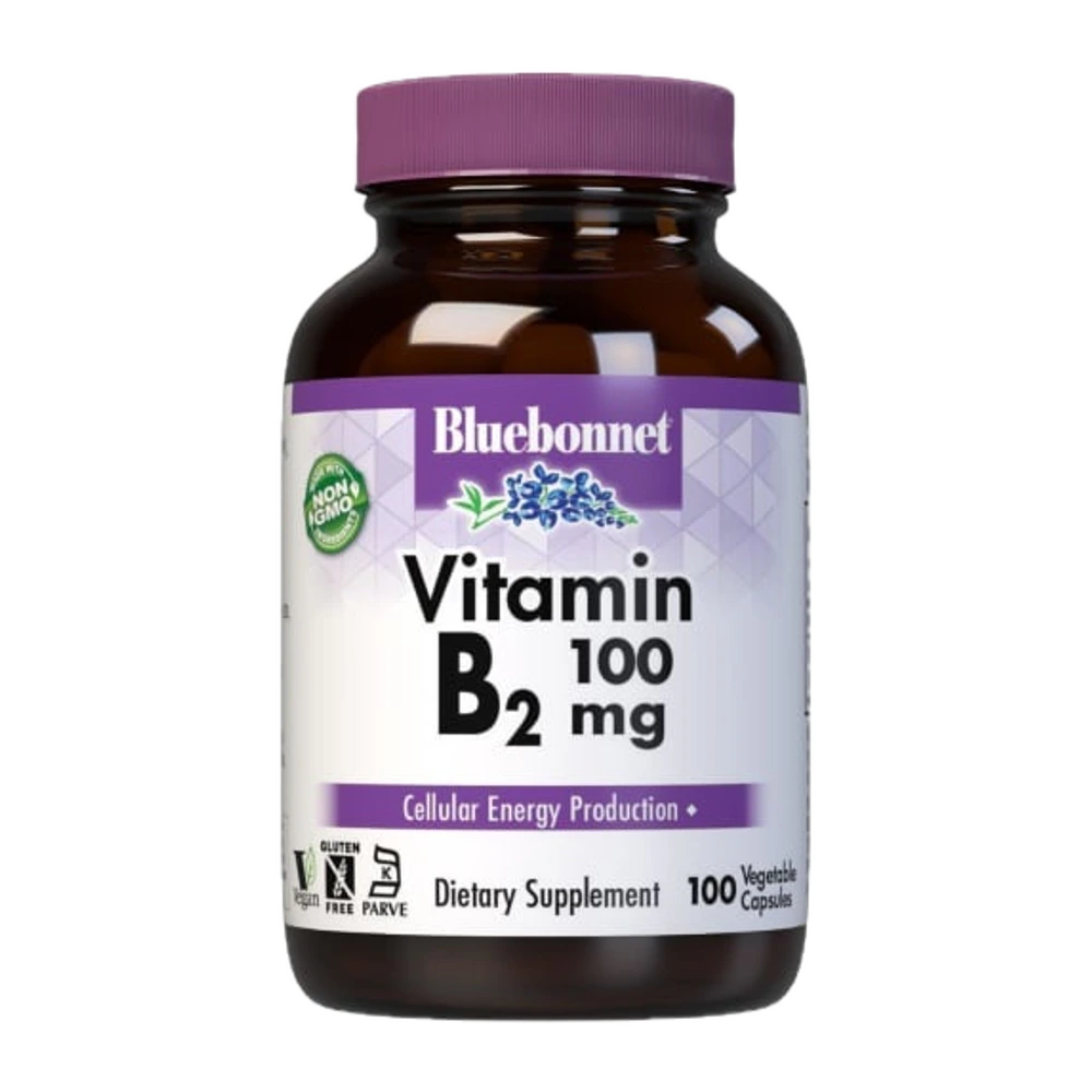 Bluebonnet - Vitamin B2 - 100 Veg Capsules