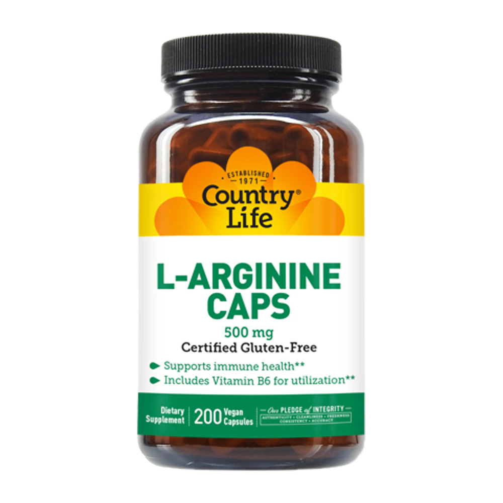 Country Life - Arginine 500 mg - 200 Capsules
