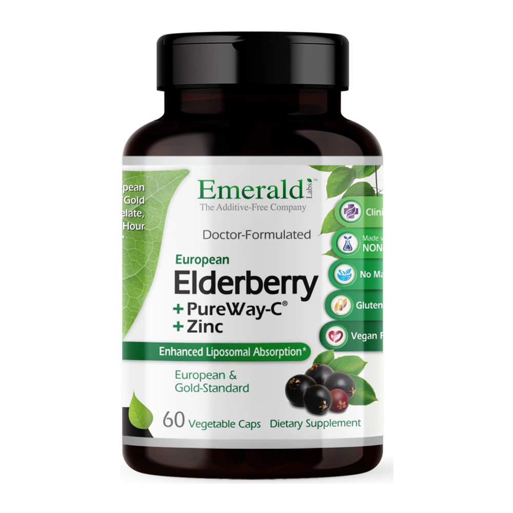 Emerald Labs - Elderberry Plus Vitamin C and Zinc - 60 Capsules