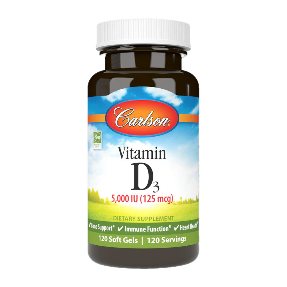 Carlson - Vitamin D3 5000 IU - 120 Softgels