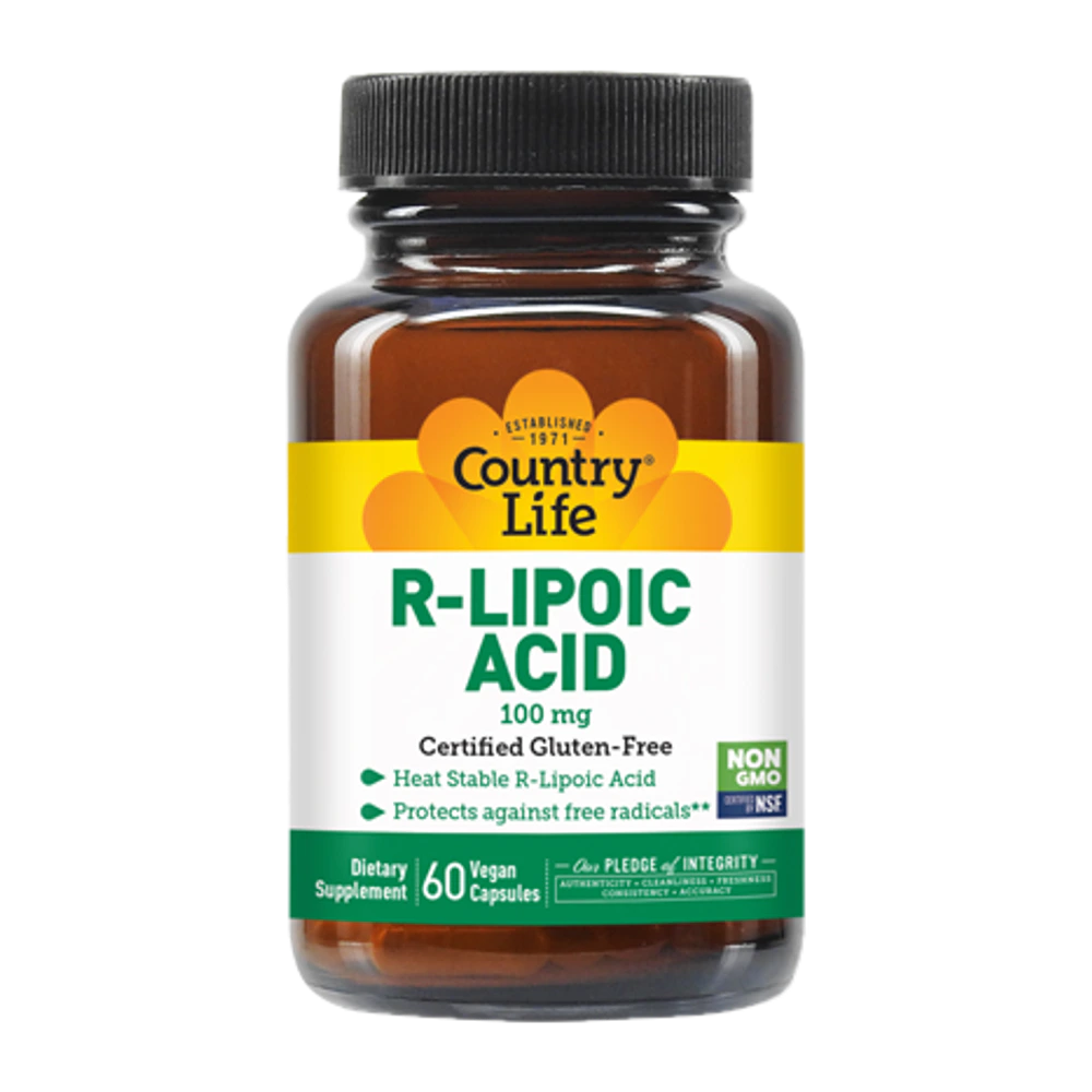 Country Life - R Lipoic Acid 100 mg - 60 Veg Capsules