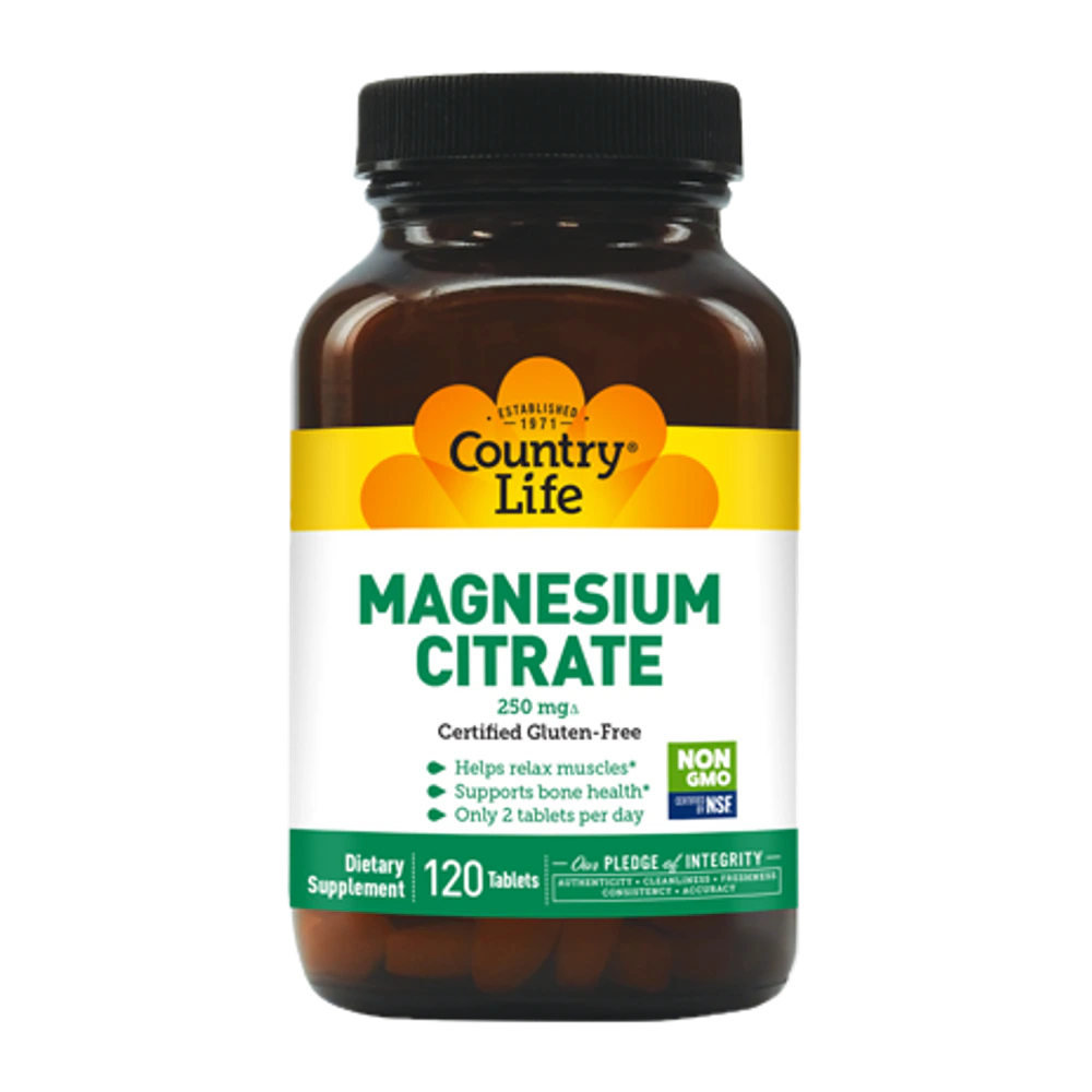 Country Life - Magnesium Citrate 250 mg - 120 Tablets