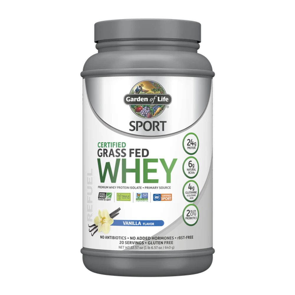 Garden of Life - Sport Grass Fed Whey Vanilla - 640 g
